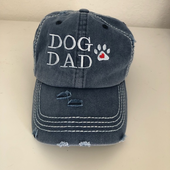 Dog Dad Distressed Ball Cap - Picture 2 of 7